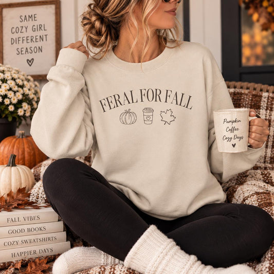 Feral for Fall Sweatshirt | Cozy Fall Crewneck