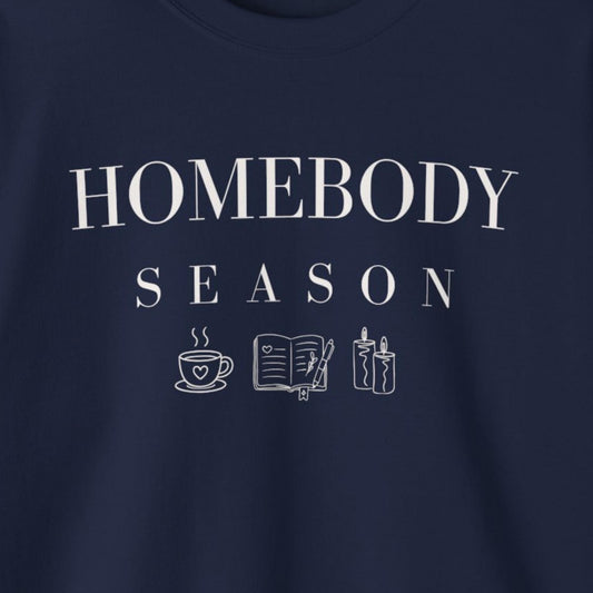 Homebody Season Sweatshirt, Cozy Reading Crewneck, Book Lover Gift