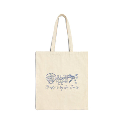Seashells and Bow Tote Bag | Chapters by the Coast beach illustration
