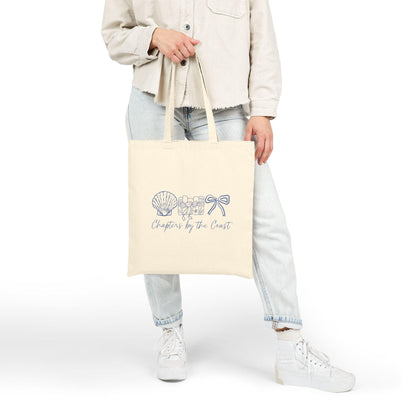Seashells and Bow Tote Bag | Chapters by the Coast beach illustration