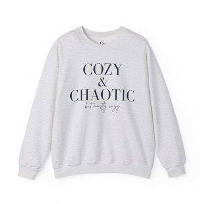 Cozy & Chaotic Crewneck Sweatshirt, Funny Mom Gift, Comfy Fall Pullover, Gift for Her