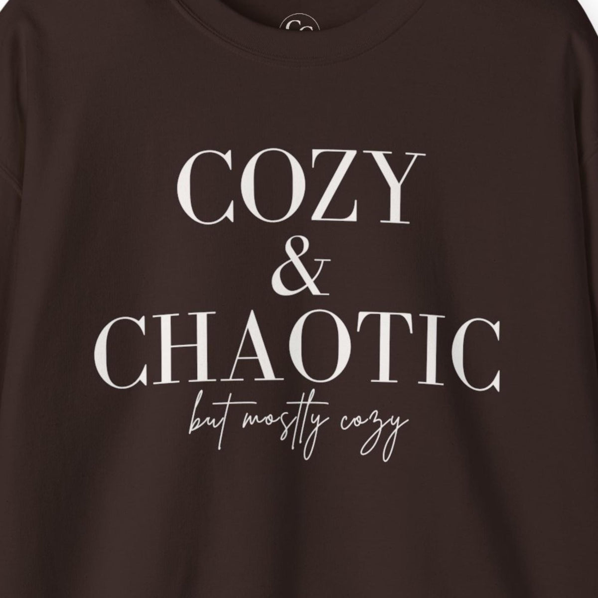 Cozy & Chaotic Crewneck Sweatshirt, Funny Mom Gift, Comfy Fall Pullover, Gift for Her