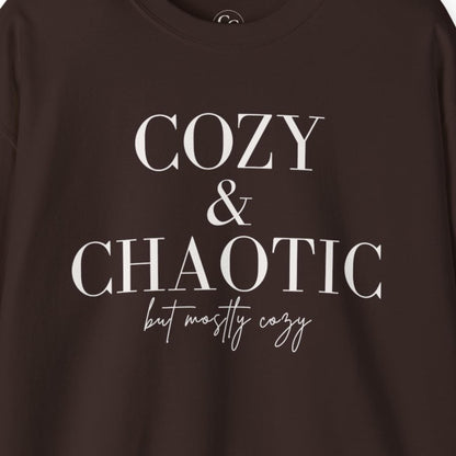 Cozy & Chaotic Crewneck Sweatshirt, Funny Mom Gift, Comfy Fall Pullover, Gift for Her