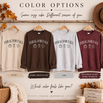 Feral for Fall Sweatshirt | Cozy Fall Crewneck