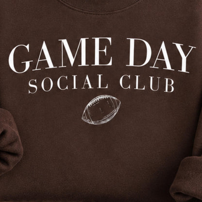 Game Day Social Club Sweatshirt, Cozy Football Crewneck, Football Mom Gift